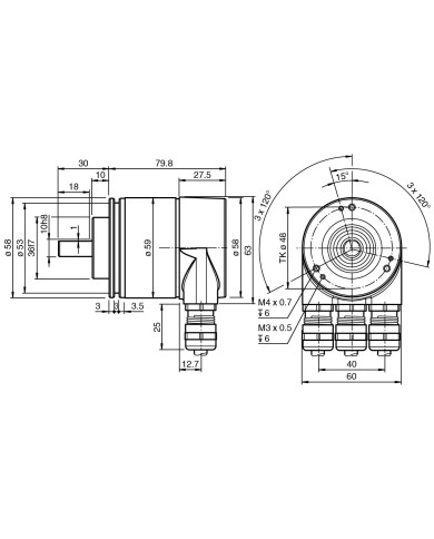 Wieloobrotowy Enkoder Absolutny DVM58N - 011AGR0BY - 1213