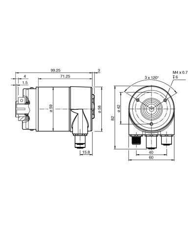 Wieloobrotowy Enkoder Absolutny ESM58N - F1AIZR0BY - 1213:01