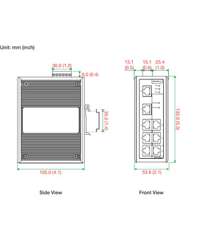 Przemysłowy Zarządzalny Switch Ethernet EDS-408A-T