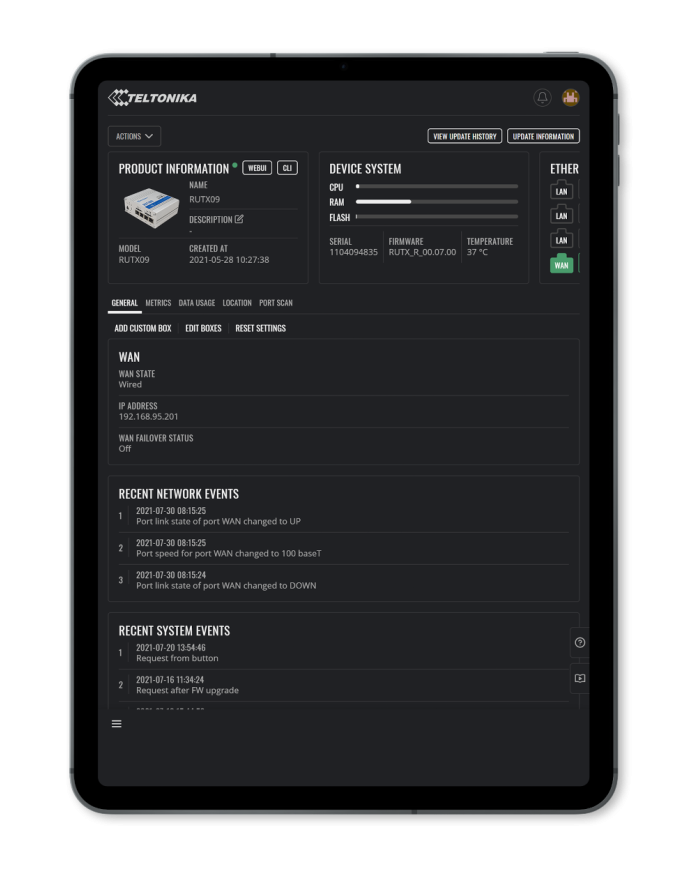 Oprogramowanie chmurowe RMS – usługa Connect