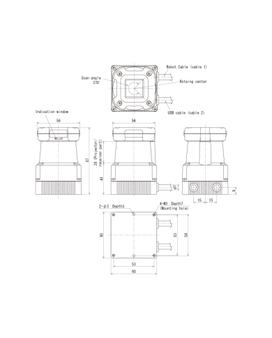 Kompaktowy Czujnik LiDAR 2D UTM-30LX