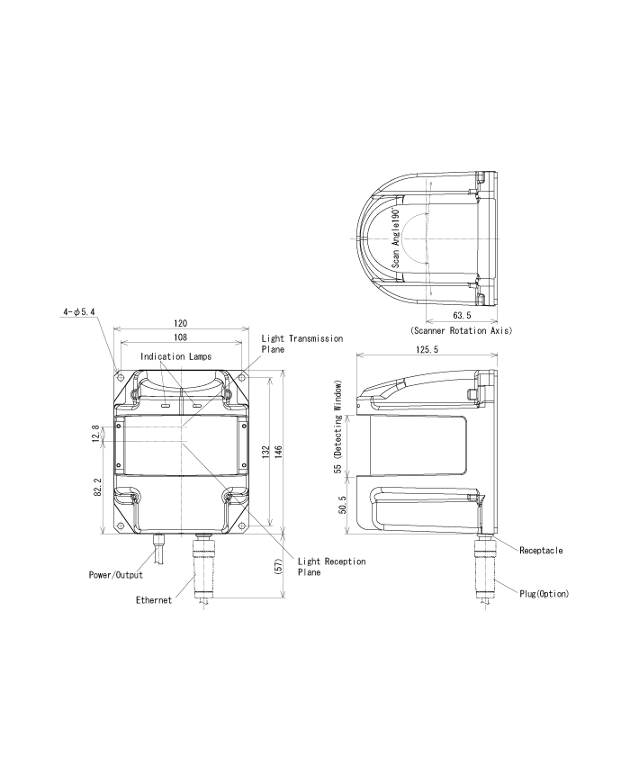 Zewnętrzny Czujnik LiDAR 2D UXM-30LX-EW