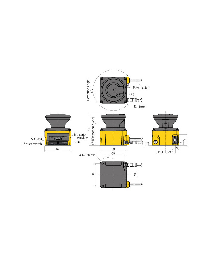 Laserowy Skaner Bezpieczeństwa UAM-05LP-T301/T301C