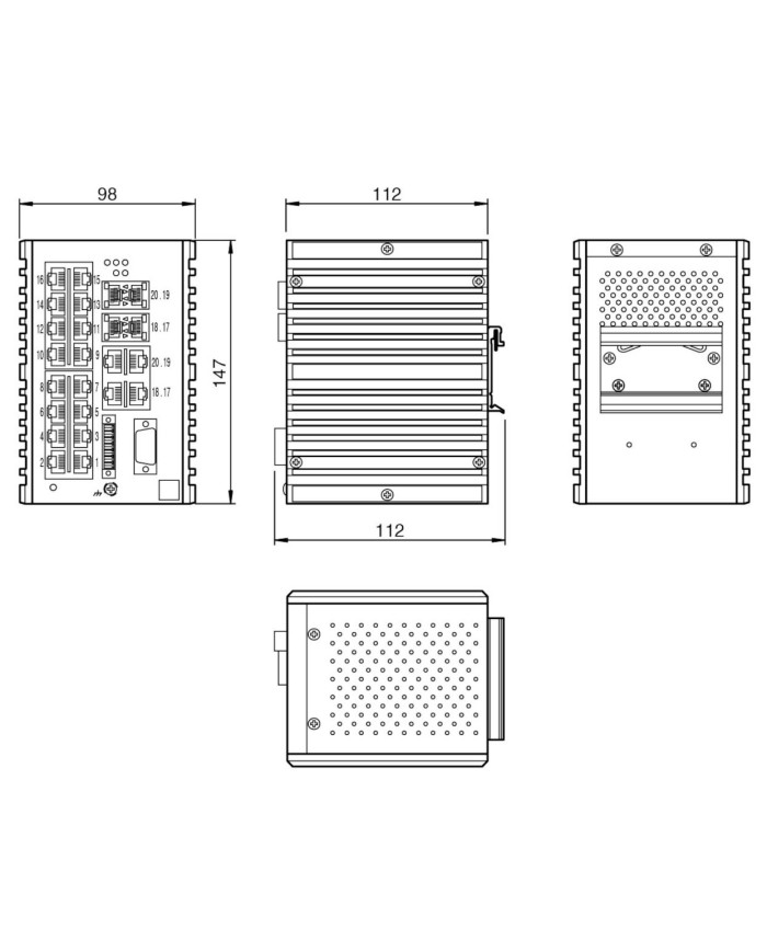 Switch ICRL-M-16RJ45/4CP-G-DIN