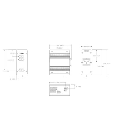 Switch ICRL-U-6RJ45-PoE-B-DIN
