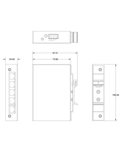 Switch ICRL2-U-5RJ45-DIN