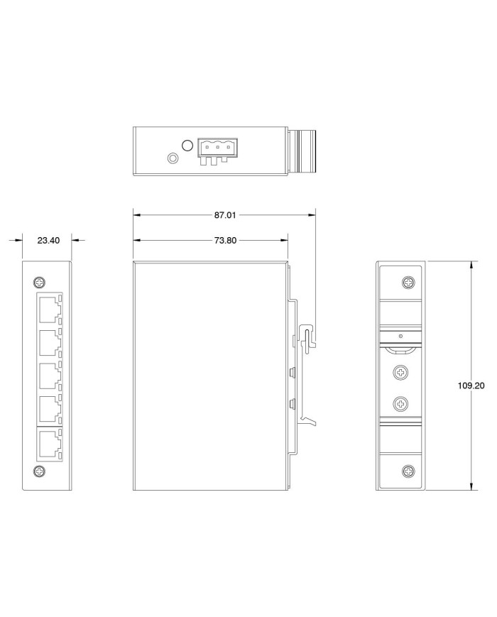 Switch ICRL2-U-5RJ45-DIN