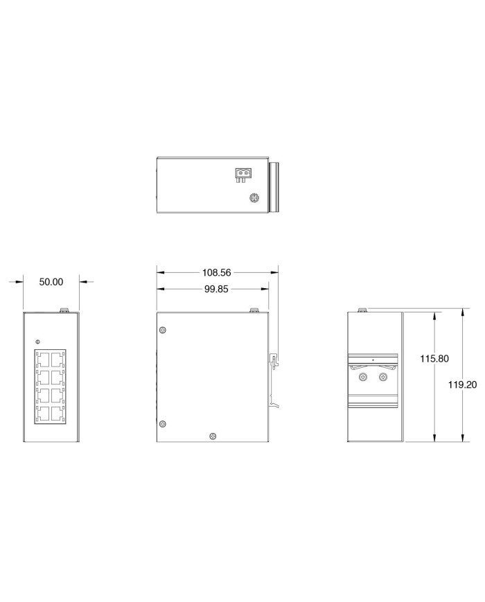 Switch ICRL2-U-8RJ45-DIN