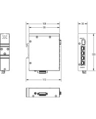 Switch ICRL-U-4RJ45/SFP-PoE-G-DIN