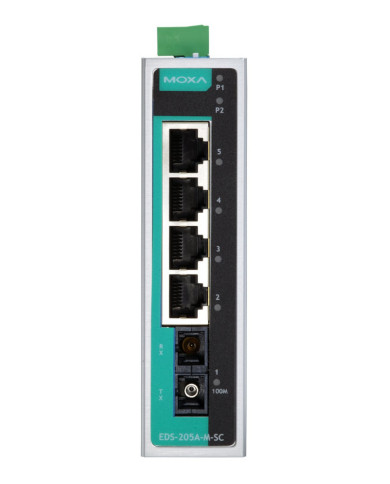 Przemysłowy Niezarządzalny Switch Ethernet EDS-205A-M-SC
