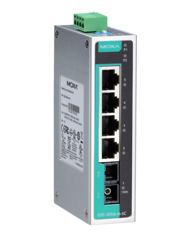 Przemysłowy Niezarządzalny Switch Ethernet EDS-205A-M-SC