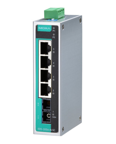 Przemysłowy Niezarządzalny Switch Ethernet EDS-205A-M-SC-T