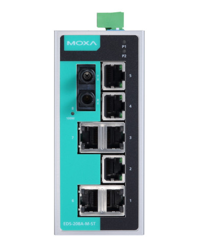 Przemysłowy Niezarządzalny Switch Ethernet EDS-208A-M-ST-T