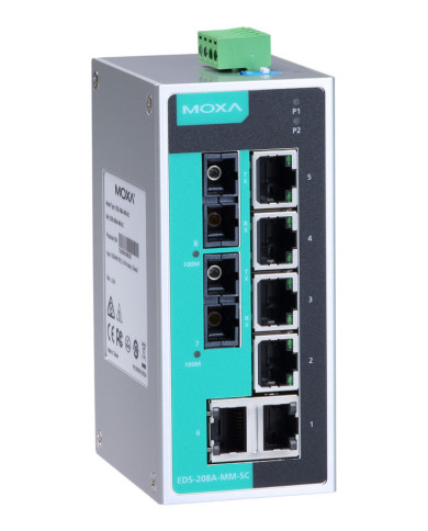 Przemysłowy Niezarządzalny Switch Ethernet EDS-208A-MM-SC