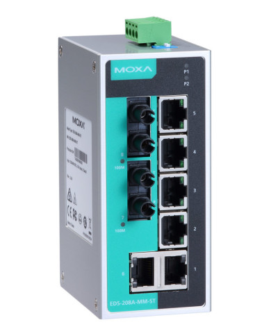 Przemysłowy Niezarządzalny Switch Ethernet EDS-208A-MM-ST-T
