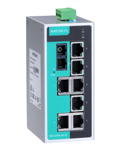 Przemysłowy Niezarządzalny Switch Ethernet EDS-208A-S-SC