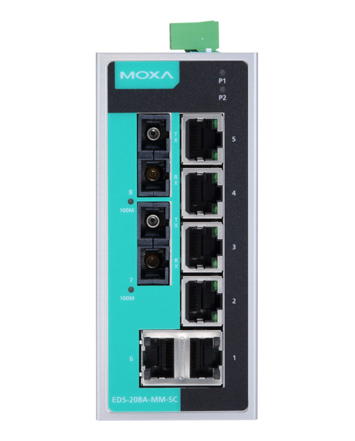 Przemysłowy Niezarządzalny Switch Ethernet EDS-208A-SS-SC